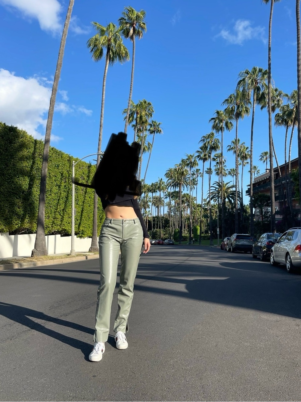 Women's Sage Green Straight-Leg Jeans
